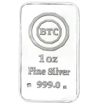 BTC 31.1 Grams Ingot 999 Silver Bar
