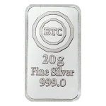 BTC 20g Silver Ingot/Coin