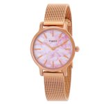 Timex Transcend Quartz Marble Dial Ladies Watch