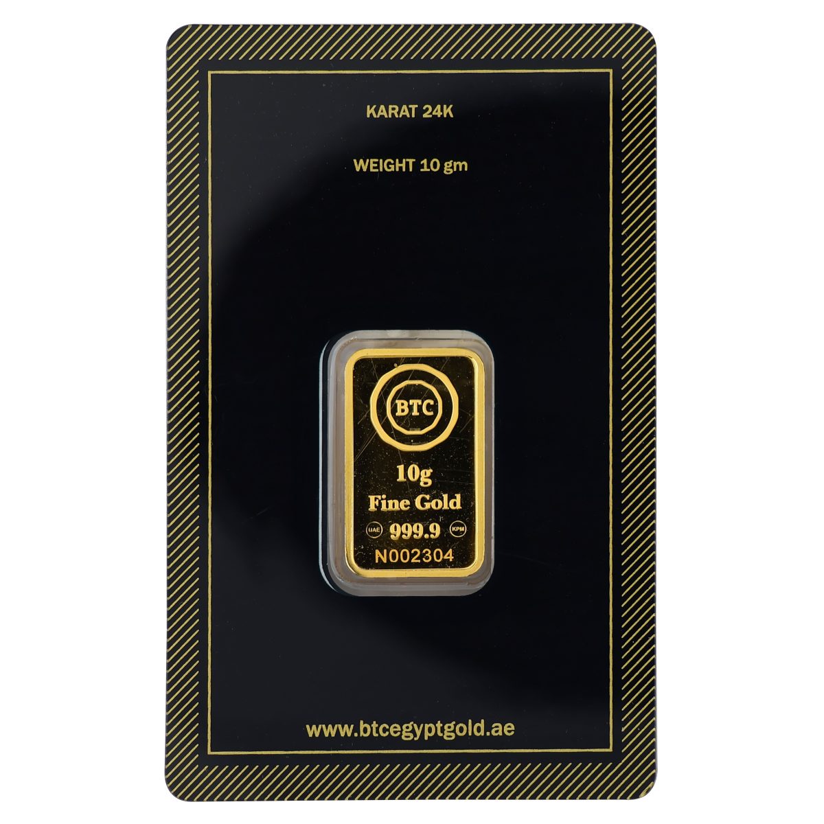 BTC 10 Grams Gold Bar 24K - Image 2
